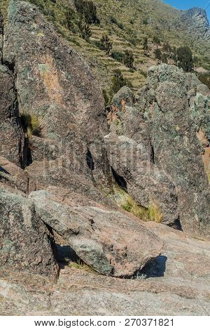 Rugged Rocks At Horca Del Inca, Ancient Astronomical Observatory In Copacabana, Bolivia.