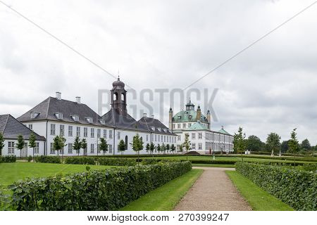 Fredensborg, Denmark - July 02, 2017: Exterior View Of Fredensborg Palace Which Is Spring An Autumn 