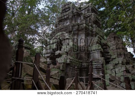 Ta Prohm Angkor Wat Cambodia. The Ancient Temple Of Ta Prohm At Angkor Wat, Cambodia Where Roots Of 