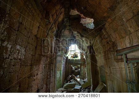 Ta Prohm Angkor Wat Cambodia. The Ancient Temple Of Ta Prohm At Angkor Wat, Cambodia Where Roots Of 
