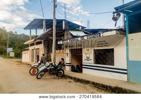 La Balsa, Ecuador - June 14, 2015: View Of A Police Station And An Immigration Post In La Balsa Vill