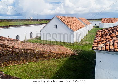 Buildings Inside The Fortress Of Sao Jose De Macapa In City Macapa, Brazil