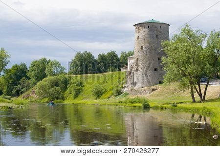 A Cloudy June Day On The Pskova River. Pskov, Russia