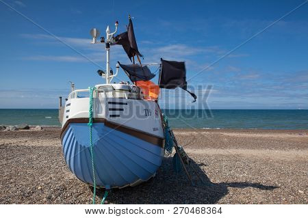 Stenbjerg,denmark-august 15,2018: Stenbjerg Is A Fishing Village On The Former Island Of Thy In The 
