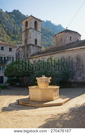Old Town Of Kotor - Unesco World Heritage Site.  View Of Square 