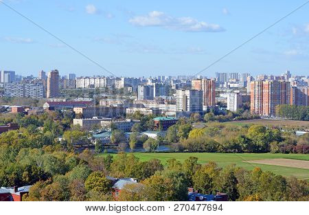 Moscow. View Of The Residential High-rise Buildings In The Timiryazevskiy District And Koptevo Area