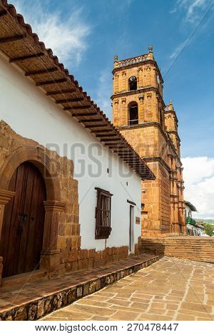 Cathedral Inmaculada Concepcion In Barichara Village, Colombia
