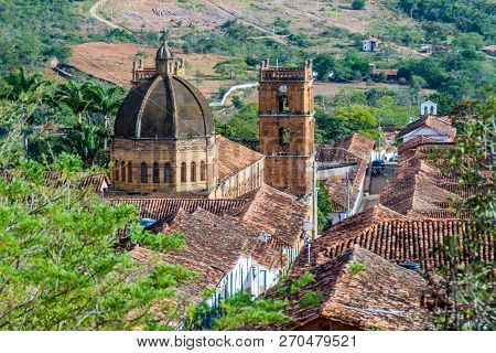 Cathedral Inmaculada Concepcion In Barichara Village, Colombia