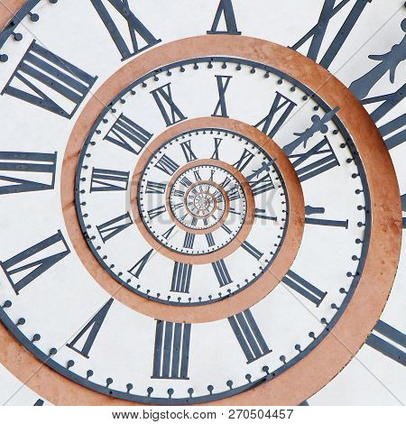 Old Church Clock In The Drost Effect