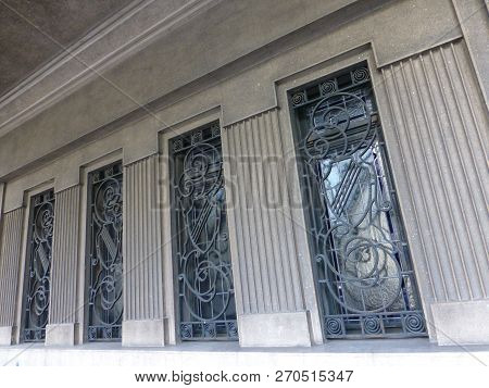 House With Iron Windows In Belgrano Neighborhood, Buenos Aires, Argentina