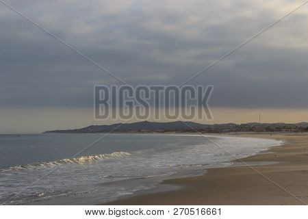 Nice Sand Beach View Of Mancora, Peru