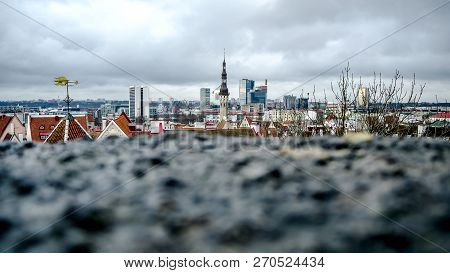 Toompea Hill With Tower Pikk Hermann, Cathedral Church Of Saint Mary Toomkirik And Russian Orthodox 