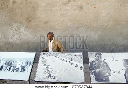 Robben Island, South Africa - December 28, 2008:  Ex Convict Who Served Prison Time On The Island Ex
