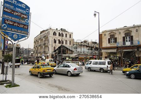 Aleppo, Syria - January 12, 2010:  Daily Life In The City Of Aleppo Before The Outbreak Of The Civil