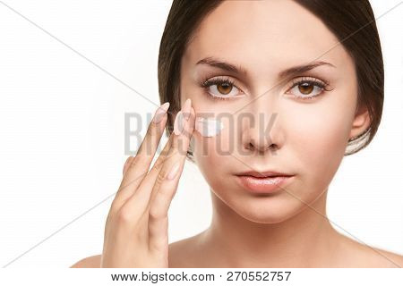 Sunscreen Skin Cream Woman. Skincare Tan Girl. Cancer Damage