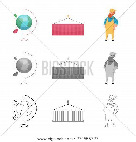 Vector Design Of Goods And Cargo Sign. Collection Of Goods And Warehouse Vector Icon For Stock.