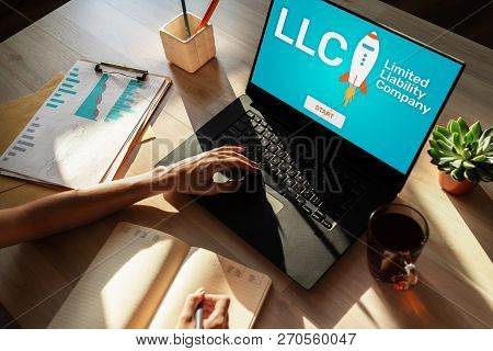 Llc Limited Liability Company. Business Strategy And Technology Concept.