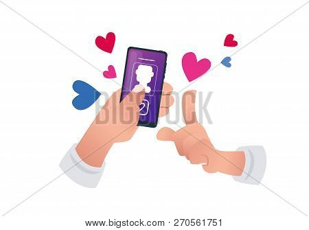 The Concept Of A Large Number Of Views Of The Popular Account. Social Media Likes Concept Illustrati