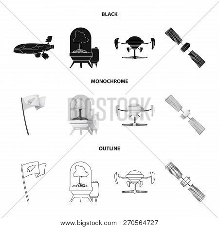 Vector Illustration Of Mars And Space Symbol. Set Of Mars And Planet Vector Icon For Stock.