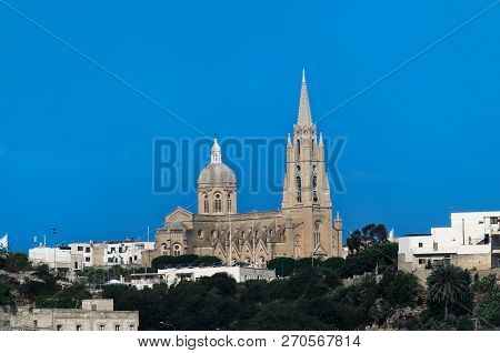 Ghajnsielem Parish Church, Mgarr. Maltese Island Of Gozo