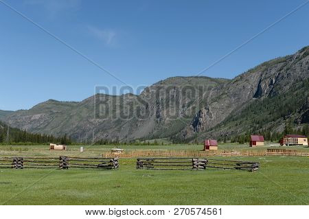 Tourist Base Near The Village Of Aktash, Ulagansky District, Altai Republic, Siberia