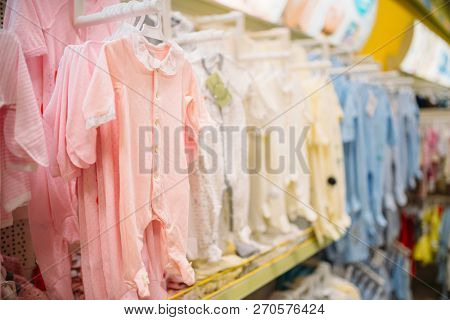 Store for newborns, sliders in cloth department