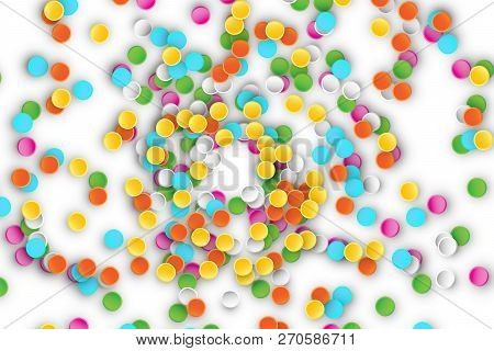 Colored Confetti For Birthday And Celebration Party Background