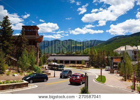 Vail,colorado, Usa - July 16,2013:  The Vail Is A Home Rule Municipality In Eagle County, Colorado.v