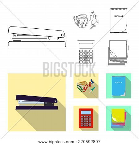 Vector Design Of Office And Supply Sign. Set Of Office And School Stock Vector Illustration.