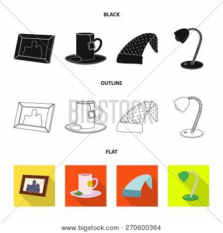 Vector Design Of Dreams And Night Sign. Collection Of Dreams And Bedroom Stock Vector Illustration.