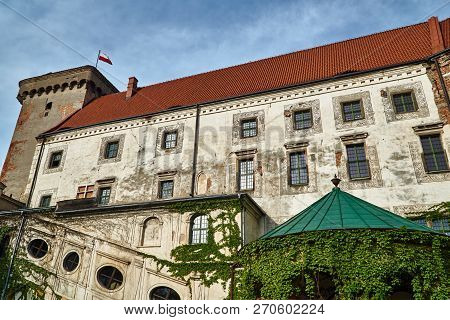 Medieval Castle With A Tower In Otmuchow In Poland