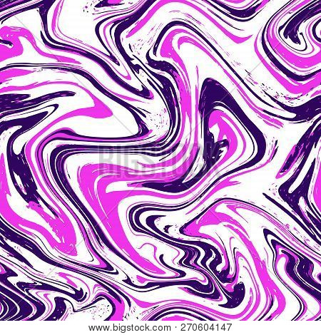 Marble Texture Seamless Background. Abstract Liquid Fluid Effect Color Pattern. Textile Colorful Sea
