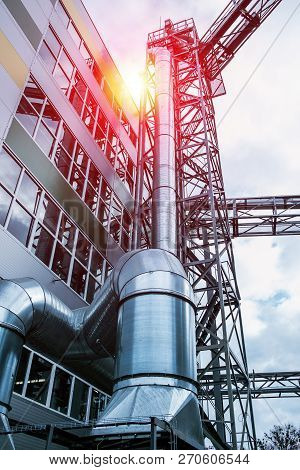 Industrial, Ventilation, Outdoor, Modern, Fan, Duct, Metallic