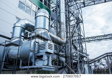Industrial, Ventilation, Outdoor, Modern, Fan, Duct, Metallic