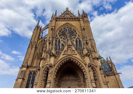 Exteriors Of The Cathedral, Metz, France