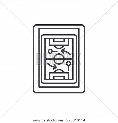 Sports Tactics Line Icon Concept. Sports Tactics Vector Linear Illustration, Symbol, Sign