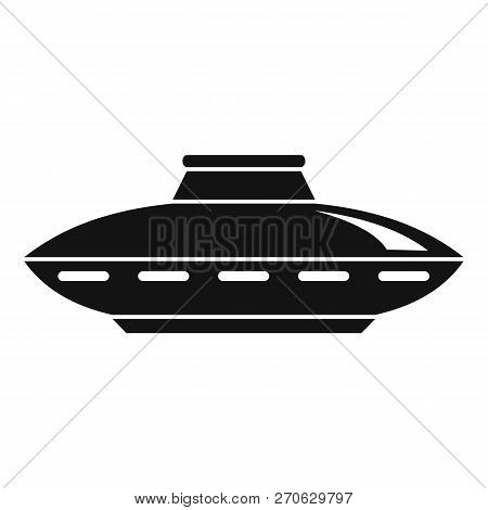 Alien Ship Icon. Simple Illustration Of Alien Ship Vector Icon For Web Design Isolated On White Back