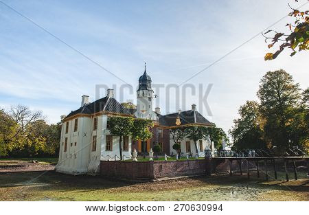 Exterior Of A Historic Palace In The Dutch Province Of Groningen, Known As Fraeylemaborg. Impression