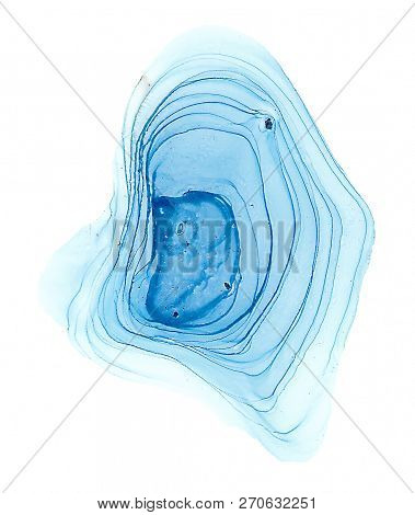 Alcohol Ink Sea Texture. Fluid Ink Abstract Background. Art For Design