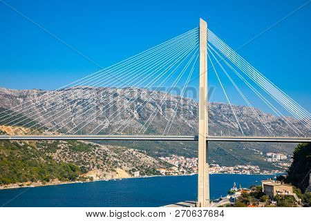 The Franjo Tudjman Bridge In Dubrovnik In Croatia
