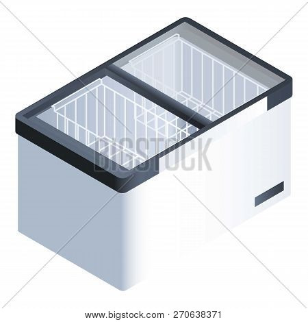 Ice Cream Freeze Icon. Isometric Of Ice Cream Freeze Vector Icon For Web Design Isolated On White Ba