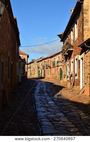 Streets Of The Xvi Century In Castrillo De Los Polvazares. Architecture, History, Camino De Santiago