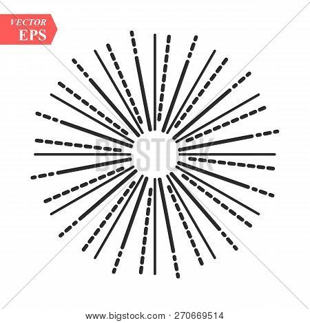 Vintage Sunburst. Star Brust. Design Decorated Element. Vector Illustration Eps10