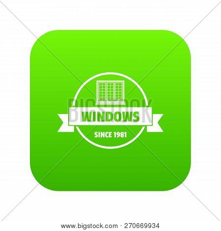 Construction Decotrative Icon Green Vector Isolated On White Background