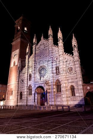 Night View Of Monza Cathedral,  Monza, Lombardy, Italy