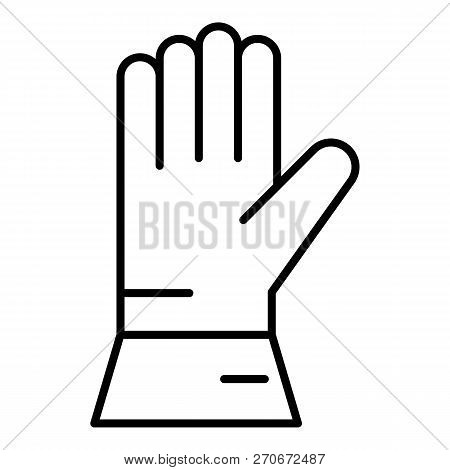 Welder Glove Icon. Outline Welder Glove Vector Icon For Web Design Isolated On White Background