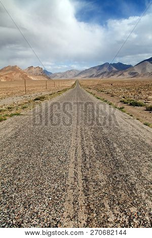 Pamir Highway Or Pamirskij Trakt Landscape Around Pamir Highway M41 International Road Mountains In 