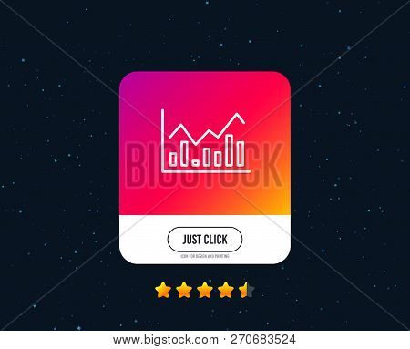 Financial Chart Line Icon. Economic Graph Sign. Stock Exchange Symbol. Business Investment. Web Or I