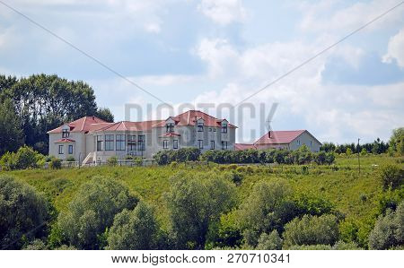 Kaluga Region, Russia - July, 2016: Modern Cottage In The Countryside