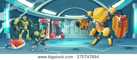 Future Army Forces Repel Enemy Attack On Starship, Space Pirates Storming Secret Science Laboratory 